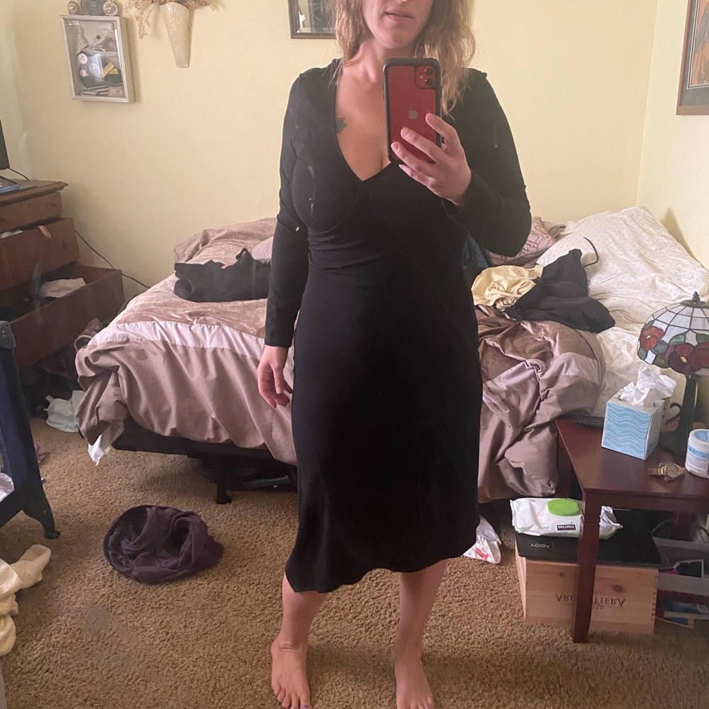 Black wrapstyle dress